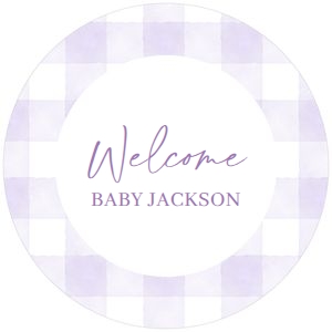 BS_Gingham Purple_PGHBS001_Cupcake Topper design preview
