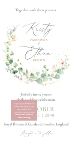 (etsy) Eucalyptus Digital Wedding Invitation with ONLINE RSVP: Eucalyptus Digital Wedding Invitation with RSVP