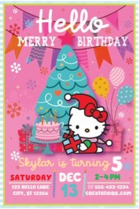 Hello Kitty Holiday - Pink design preview
