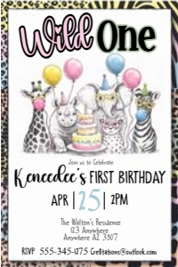 Wild Birthday design preview