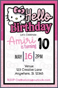 Hello Kitty - Birthday design preview