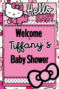 Hello Kitty - Baby Shower Welcome Board: Hello Kitty Welcome Board