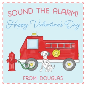Valentines: Fire Truck Dog design preview