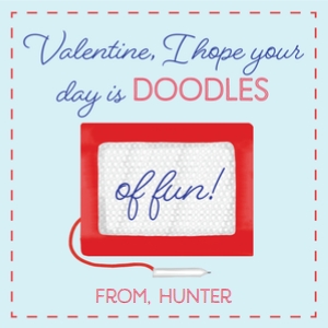 Valentines: Blue Doodle design preview