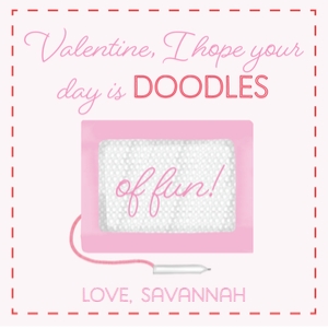 Valentines: Pink Doodle design preview