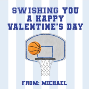 Valentines: Blue Basketball: Valentines: Blue Basketball