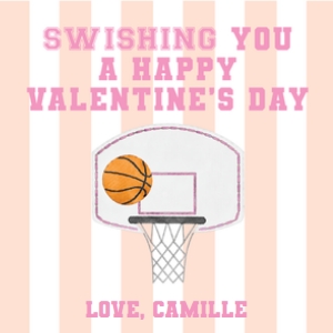 Valentines: Pink Basketball design preview
