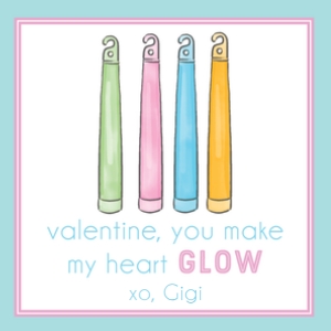 Valentines: Pink Glow Stick design preview
