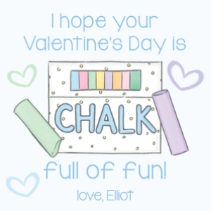 Valentine: Blue Chalk design preview
