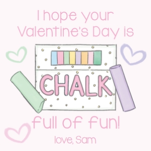 Valentines: Pink Chalk design preview
