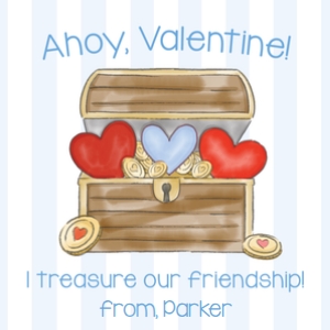 Valentines: Blue Pirate: Valentines: Blue Pirate