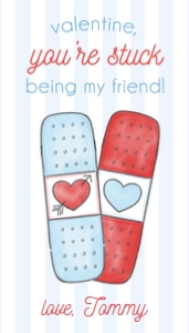 Valentines: Bandaid Blue design preview