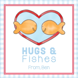 Valentines: Goldfish Blue: Valentines: Goldfish Blue