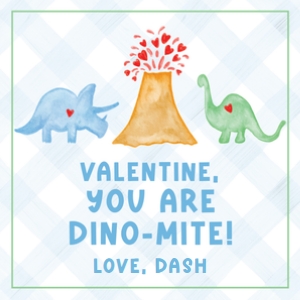 Valentines: Blue Dino: Valentines: Blue Dino