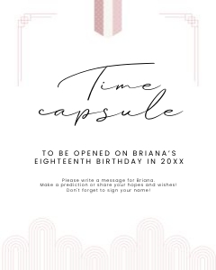 0303 Pink Dol Girl time capsule sign 8x10: 0303 Pink Dol bundle