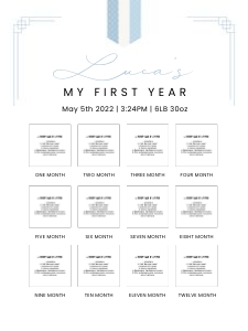 0304 Blue Milestone sign design preview