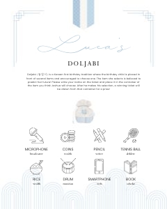 0304 Blue Dol boy Doljabi sign 16x20: 0304 Blue Dol bundle