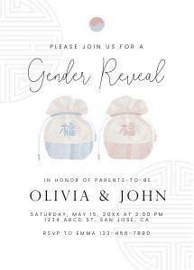 0202 Korean gender reveal 1: 0202 Korean Gender reveal invitation 1
