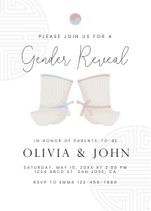 0202 Korean gender reveal 3: 0202 Korean Gender reveal invitation 3