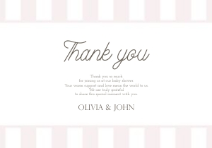 0208 pink Thank you card: Celebrate the newest little golfer with our Pink Golf Cart Baby S