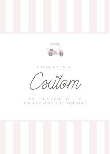 0208 pink custom sign 5x7: Pink Editable Golf cart Baby Shower bundle, Custom digital baby s