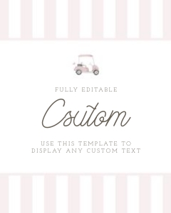 0208 pink custom sign 8x10: Pink Editable Golf cart Baby Shower bundle, Custom digital baby s