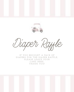 0208 pink Diaper raffle sign: Pink Editable Golf cart Baby Shower bundle, Custom digital baby s