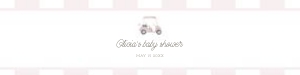 0208 pink Water bottle: Pink Editable Golf cart Baby Shower bundle, Custom digital baby s