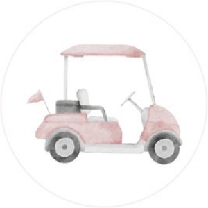 0208 pink cake topper: Pink Editable Golf cart Baby Shower bundle, Custom digital baby s