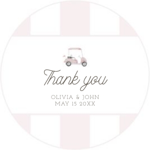 0208 pink round and square favor tag: Pink Editable Golf cart Baby Shower bundle, Custom digital baby s