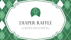 0209 green caddie baby raffle: Green Editable Little Golf Caddy Baby Shower bundle, Custom digit