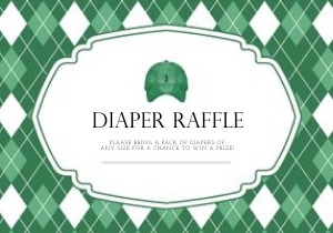 0209 green caddie 5 5x3.5 baby raffle: Green Editable Little Golf Caddy Baby Shower bundle, Custom digit