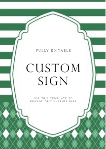 0209 green caddie custom sign 5x7: Green Editable Little Golf Caddy Baby Shower bundle, Custom digit