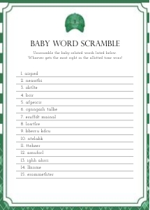 0209 green caddie baby shower game: Green Editable Little Golf Caddy Baby Shower bundle, Custom digit