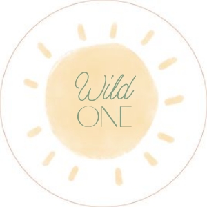 0306 boho animal cake topper: Boho Wild One First Birthday Invitation, Editable boho pastel Ani