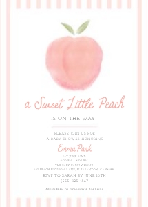 0210 Peach baby shower invitation: peach baby shower, baby shower bundle, girl baby shower, editable