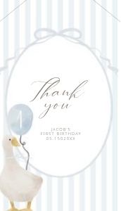 0308 blue gift tag 3.5x2: Celebrate your little one's special day with our Blue One Silly G