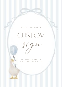 0308 blue custom sign 5x7: Celebrate your little one's special day with our Blue One Silly G