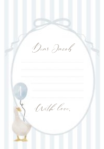 0308 blue time capsule paper 3.5x5: Celebrate your little one's special day with our Blue One Silly G