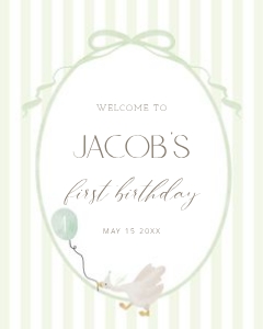 0308 green Welcome sign 16x20: 03083 green silly goose bundle
