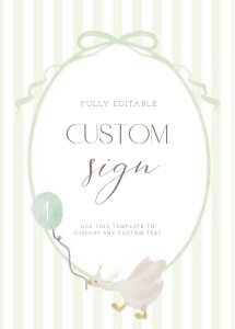 0308 green custom sign 5x7: 03083 green silly goose bundle