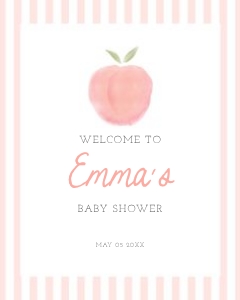 0210 peach 16x20 welcome sign: 2010 peach welcome sign