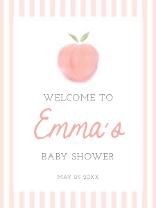 0210 peach 18x24 welcome sign: 2010 peach welcome sign