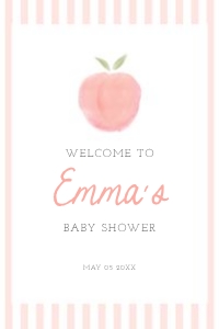 0210 peach 24x36 welcome sign: 2010 peach welcome sign
