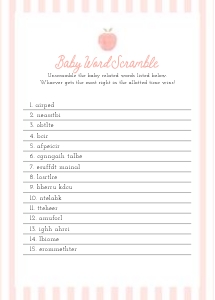 0210 peach baby shower game: peach baby shower, baby shower bundle, girl baby shower, editable