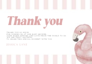 2013 Flamingo thank you card: 2013 Flamingo mini set