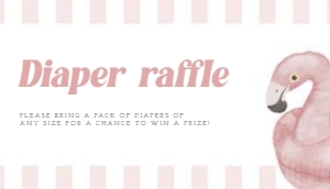 2013 Flamingo diaper raffle 3.5x2: 2013 Flamingo mini set