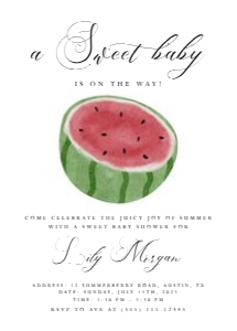 2013 watermelon baby shower invitation: 2013 watermelon mini set
