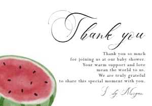 2013 watermelon thank you card: 2013 watermelon mini set