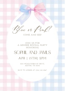 2014 blue or pink invitation: 2014 blue or pink invitation